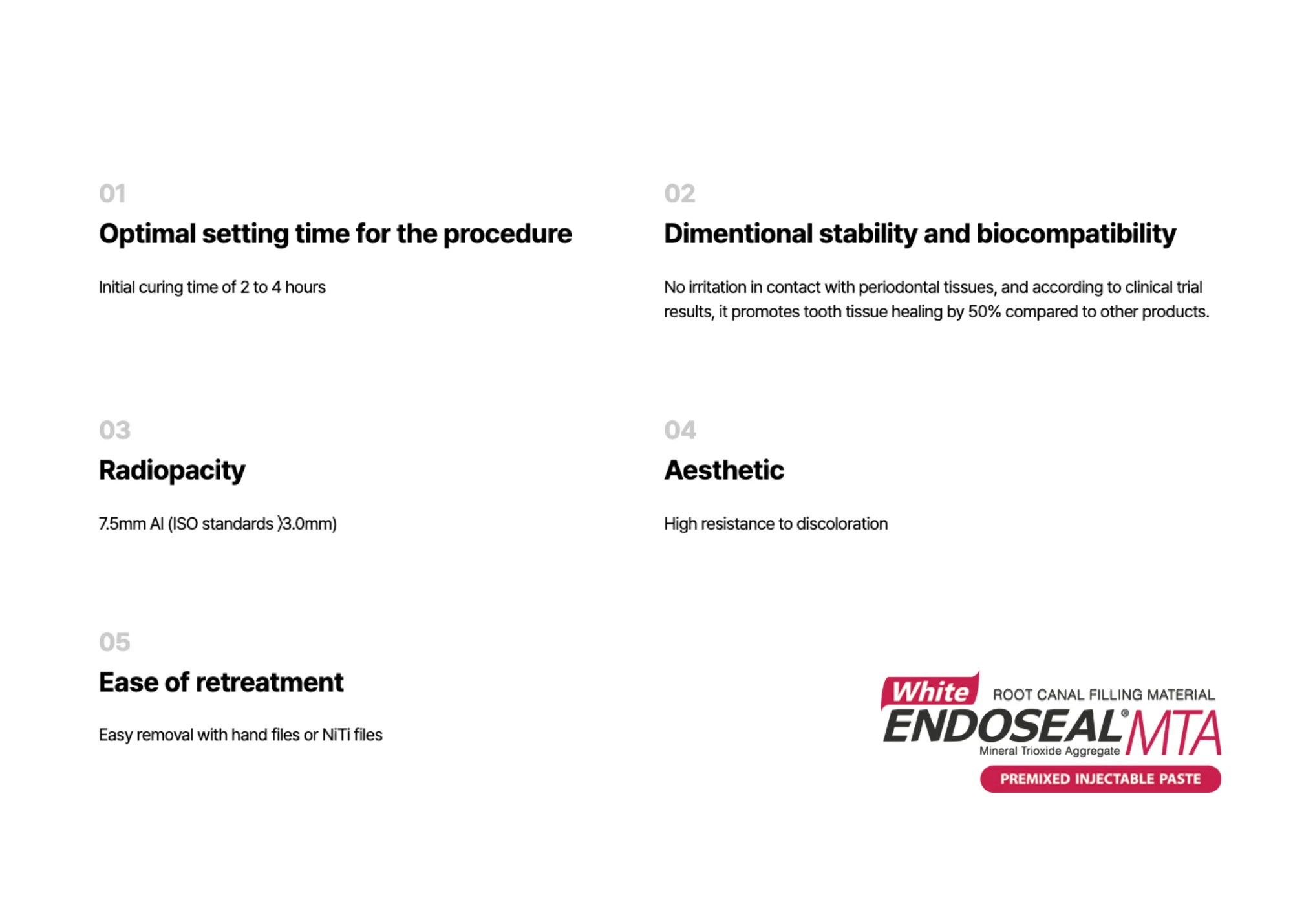 White Endoseal Bioceramic Sealer - Image 4
